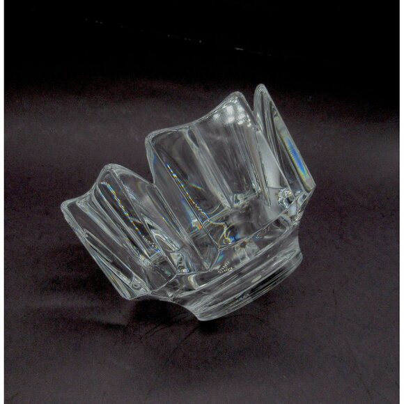 Orrefors CORONA Swedish Crystal Bowl Lars Hellsten Made In Sweden 1970s - Picture 3 of 12